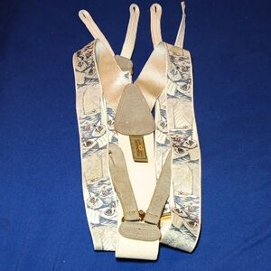 Trafalgar Vintage Cream and Tan Suspenders